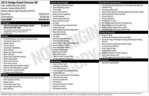 2012 Dodge Grand Caravan SE/AVP