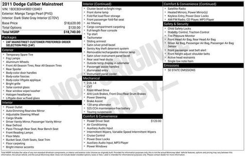2011 Dodge Caliber Mainstreet