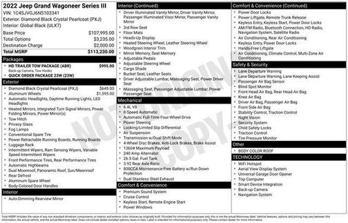 2022 Jeep Grand Wagoneer Series III 4x4