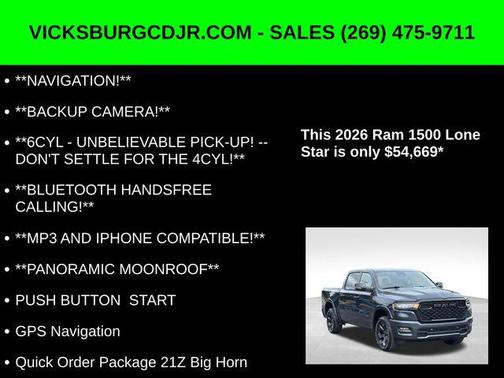 2026 RAM 1500 Big Horn/Lone Star