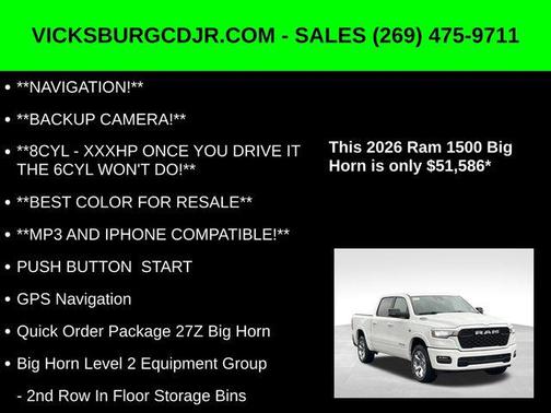 2026 RAM 1500 Big Horn/Lone Star