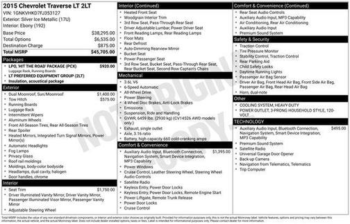 2015 Chevrolet Traverse 2LT