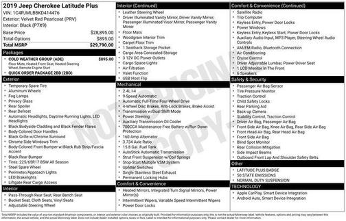 2019 Jeep Cherokee Latitude Plus