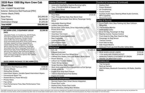 2020 RAM 1500 Big Horn/Lone Star