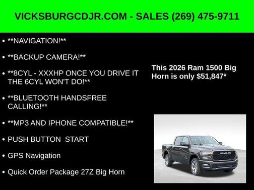 2026 RAM 1500 Big Horn/Lone Star