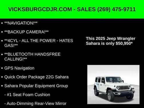 2025 Jeep Wrangler 4-Door Sahara 4x4