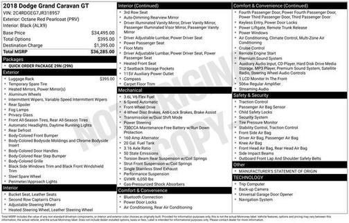2018 Dodge Grand Caravan GT