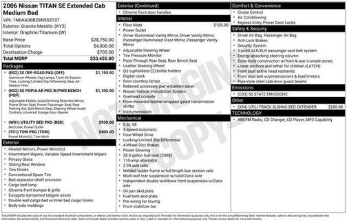 2006 Nissan Titan SE King Cab