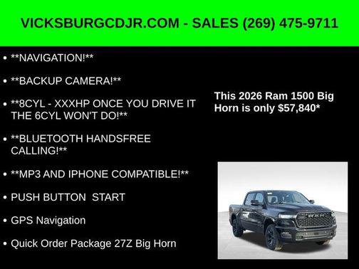 2026 RAM 1500 Big Horn/Lone Star