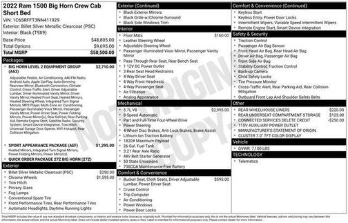 2022 RAM 1500 Big Horn/Lone Star