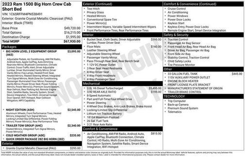 2023 RAM 1500 Big Horn/Lone Star