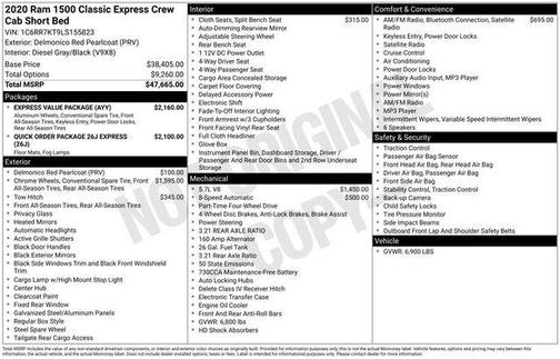 2020 RAM 1500 Classic Express