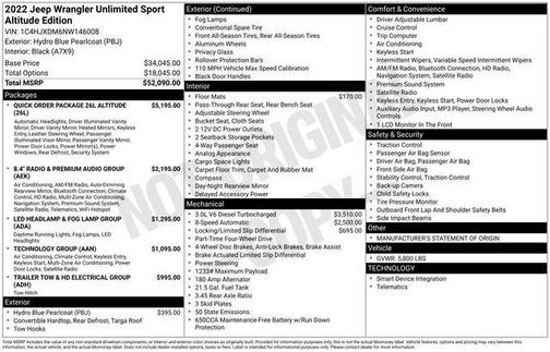 2022 Jeep Wrangler Unlimited Sport Altitude