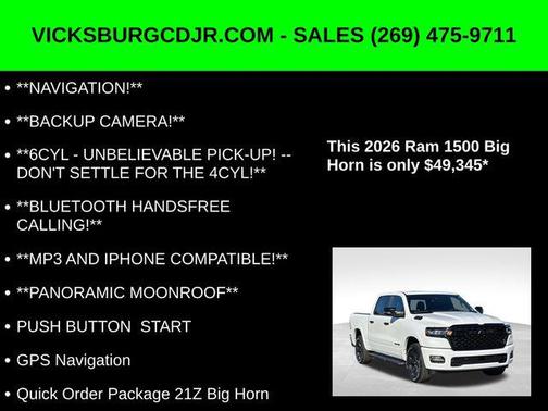 2026 RAM 1500 Big Horn/Lone Star