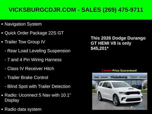 2026 Dodge Durango GT HEMI V8 AWD