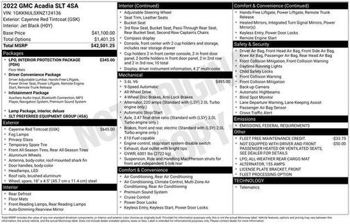 2022 GMC Acadia AWD SLT