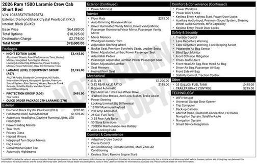 Diamond Black 2026 RAM 1500 Laramie