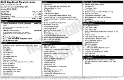 2012 Jeep Grand Cherokee Laredo