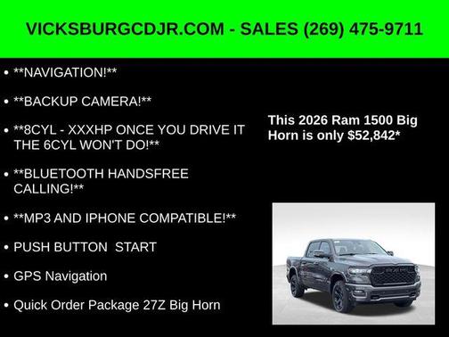 2026 RAM 1500 Big Horn/Lone Star