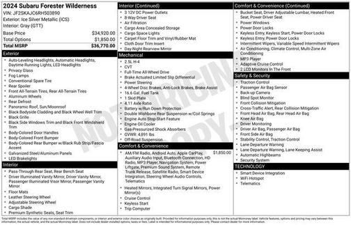 2024 Subaru Forester Wilderness