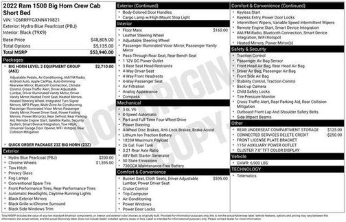 2022 RAM 1500 Big Horn/Lone Star