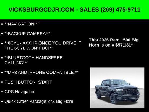 2026 RAM 1500 Big Horn/Lone Star