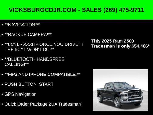 2025 RAM 2500 Tradesman Crew Cab 4x4 6'4' Box