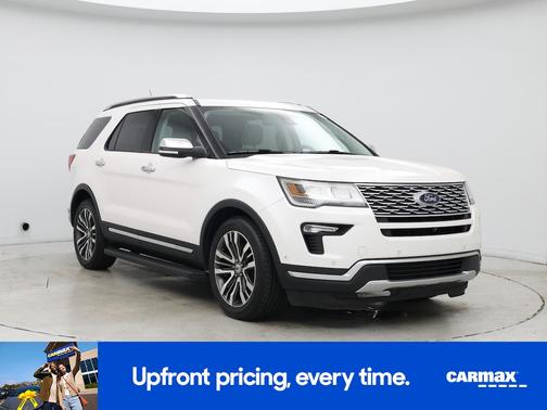 White 2018 Ford Explorer Platinum