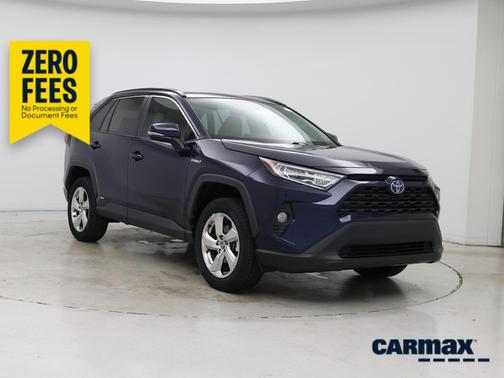 Blue 2021 Toyota RAV4 Hybrid XLE Premium