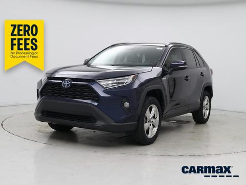 Blue 2021 Toyota RAV4 Hybrid XLE Premium