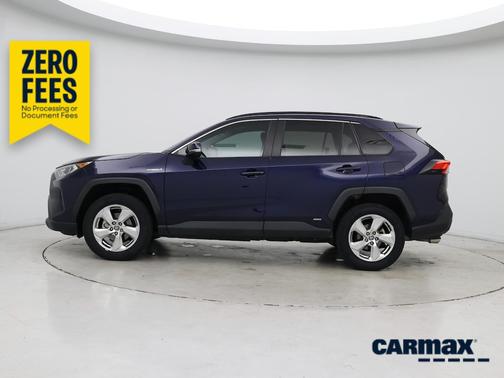 Blue 2021 Toyota RAV4 Hybrid XLE Premium