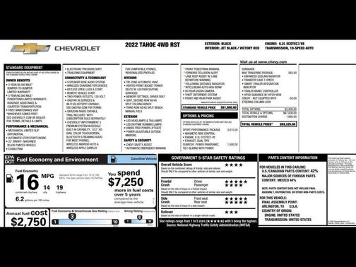 2022 Chevrolet Tahoe 4WD RST