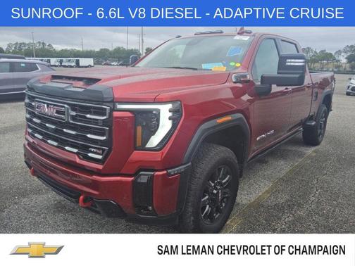 Volcanic Red Tintcoat 2025 GMC Sierra 3500 AT4