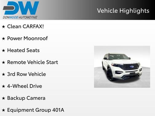 Star White Metallic Tri-Coat 2021 Ford Explorer ST
