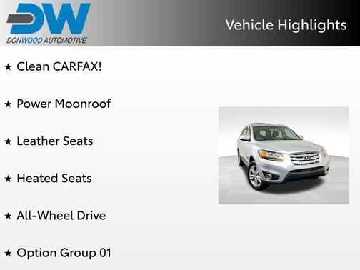 Moonstone Silver 2011 Hyundai SANTA FE Limited