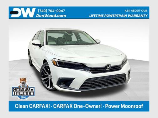Platinum White Pearl 2023 Honda Civic Touring