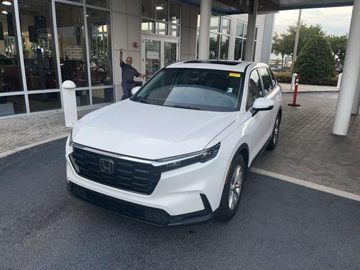Platinum White 2024 Honda CR-V EX 2WD