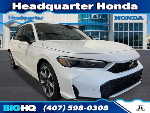 Platinum White 2026 Honda Civic Hybrid Sport Touring