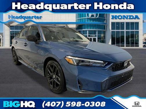 Blue 2026 Honda Civic Hybrid Sport