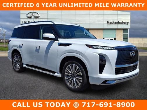 Radiant White 2025 INFINITI QX80 SENSORY
