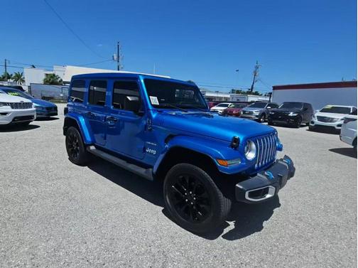 Hydro Blue Pearlcoat 2022 Jeep Wrangler Unlimited 4xe Sahara