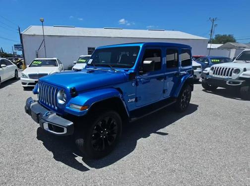 Hydro Blue Pearlcoat 2022 Jeep Wrangler Unlimited 4xe Sahara