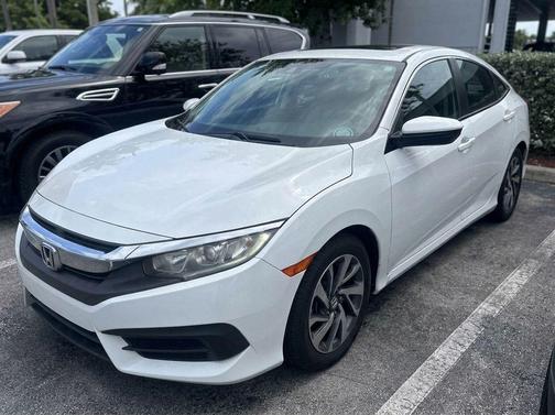 White 2018 Honda Civic EX