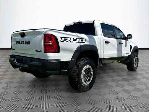 Bright White Clearcoat 2026 RAM 1500 RHO Crew Cab 4x4 5'7' Box