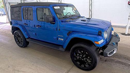 Hydro Blue Pearlcoat 2023 Jeep Wrangler 4xe Sahara