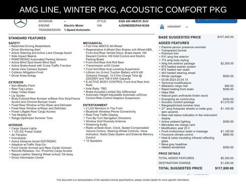 Twilight Blue Metallic 2023 Mercedes-Benz EQS 450 4MATIC