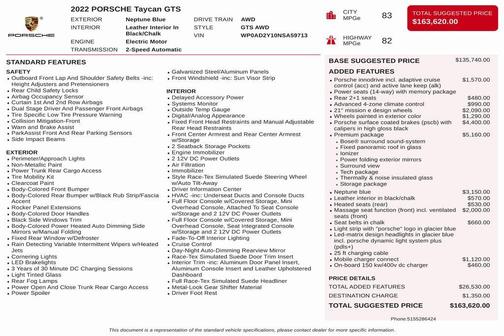 2022 Porsche Taycan GTS