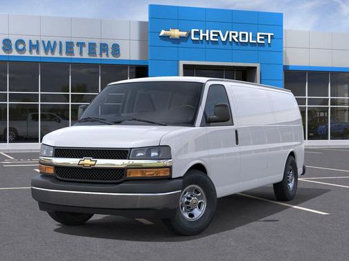 Summit White 2026 Chevrolet Express 3500 3500 Extended Wheelbase, WT, RWD