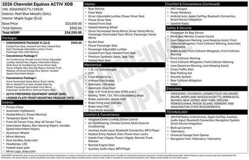 2026 Chevrolet Equinox FWD ACTIV