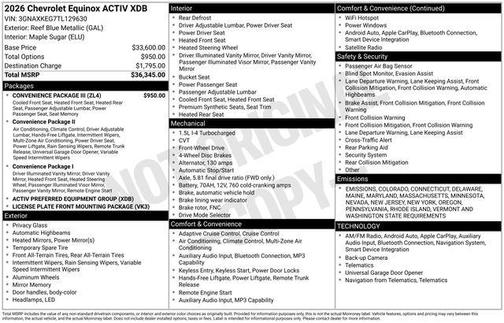 2026 Chevrolet Equinox FWD ACTIV
